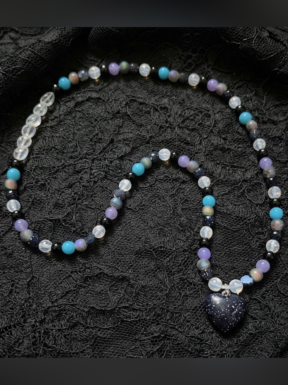 Séance Sugar Rush Necklace (Turquoise, Blue Goldstone, Rainbow Obsidian,Opalite)